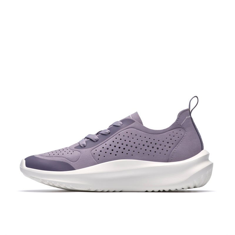 clarks Solevana Tie Purple Grey - Image 2